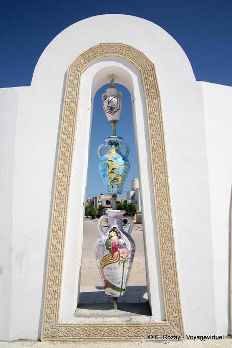 Amphorae painted on a monument, Remla, Kerkennah - Tunisia