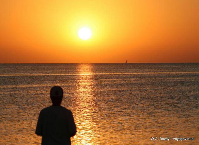 Facing the sunset, Sidi Frej, Kerkennah - Tunisia