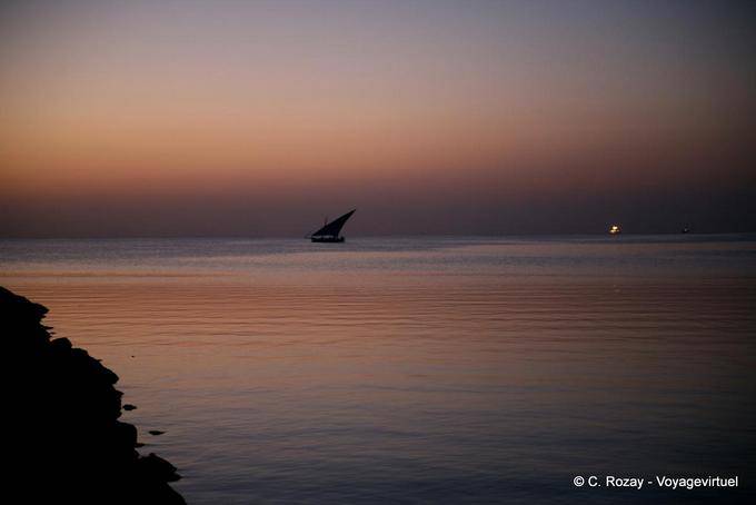 Felucca at nightfall, Sidi Frej, Kerkennah - Tunisia