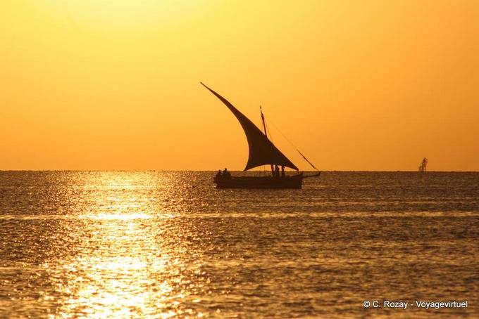Hi from the felucca at sunset, Sidi Frej, Kerkennah - Tunisia