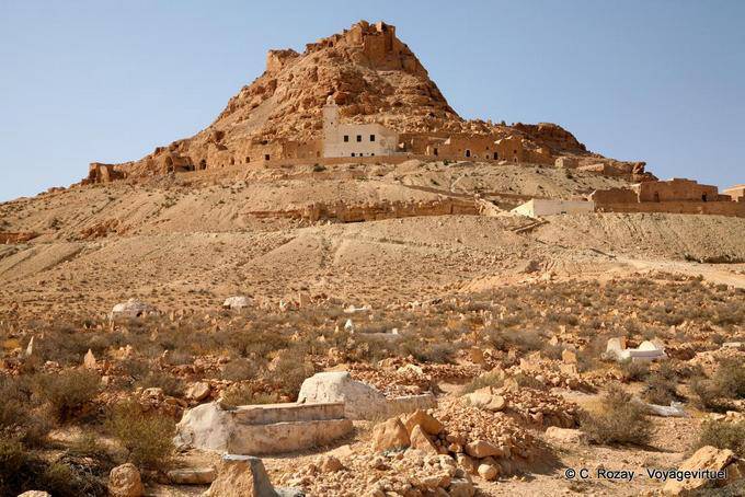 Overview of Ksar Douiret - Tunisia