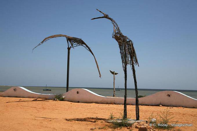 Steel wheel, sculpture, Mahares - Tunisia
