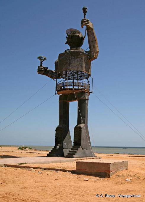 The iron man, sculpture, Mahares - Tunisia