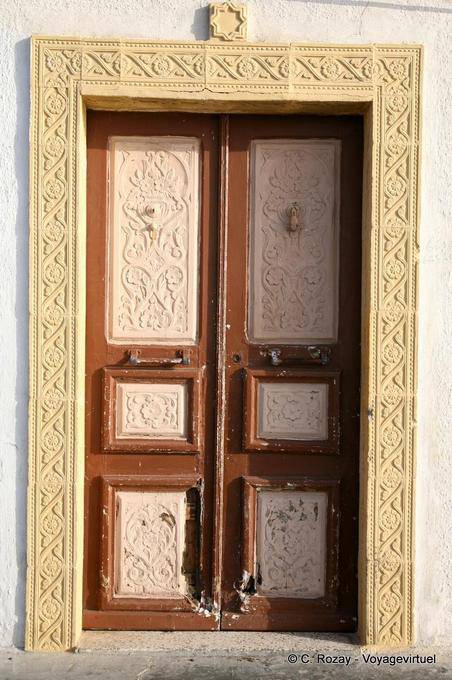 Ornate entrance door and worked, Mahdia - Tunisia