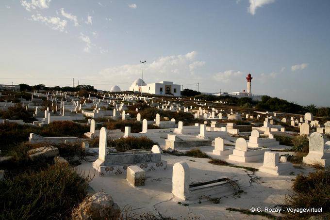 Of light and shadow games on the cemetery, Mahdia Cap Africa - Tunisia