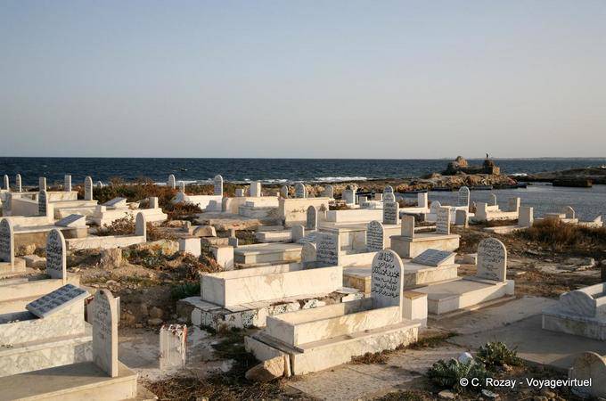 Inscriptions on the tombs near the old Fatimid port, Mahdia Cap Africa - Tunisia