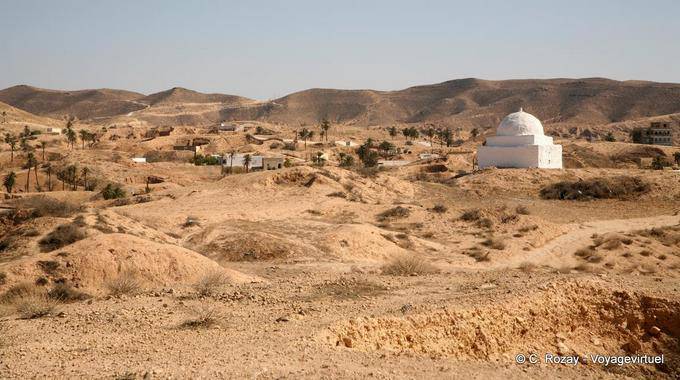 Moonscape of the original site of Matmata - Tunisia