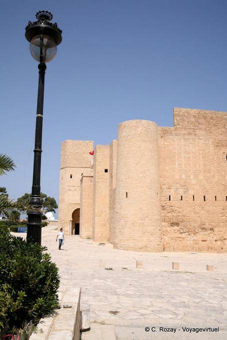 Walls of Ribat seen since the Great Mosque side, Monastir - Tunisia