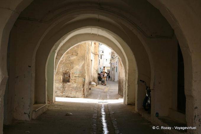 Walkway arches in the medina of Sfax - Tunisia