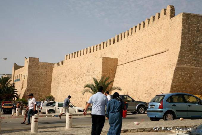 Crenelated wall of the wall, Sousse - Tunisia