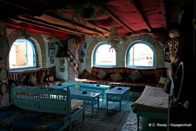 Interior decoration of a café in the Medina of Sousse - Tunisia