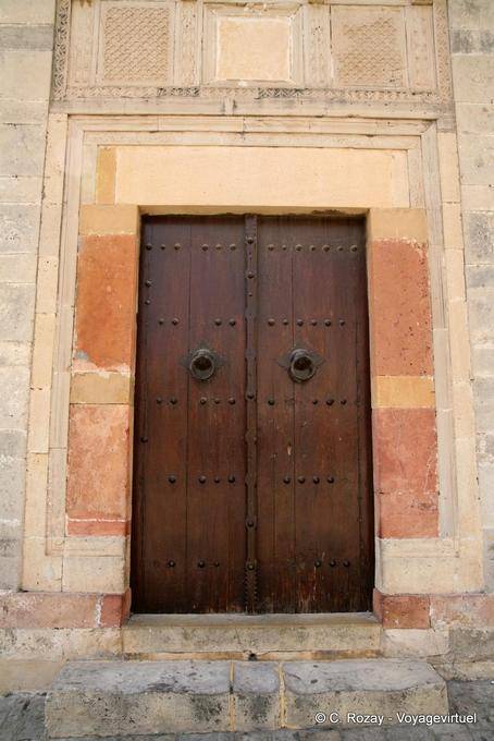 Door frame in colored stones, Sousse medina - Tunisia