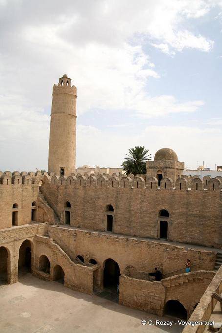 Tower lantern and interior stairs, Ribat, Sousse - Tunisia