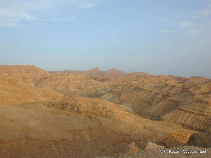 Eroded landscape between Tamerza Chebika - Tunisia