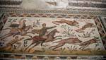 Bardo Museum, hunting scene, mosaic, Ederatus Mustela, Tunisia.