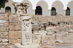 Outdoor restored column, Carthage Byrsa National Museum, Tunisia.