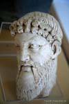 National Museum of Carthage, sculpture, bearded head, Tunisia.