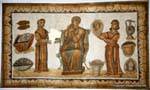 National Museum of Carthage mosaic of the toilet matron, Tunisia.