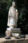 National Museum of Carthage, statue of King Saint Louis in the garden, Tunisia.