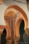Painted arches of Byzantine-Moorish style, Saint Louis Cathedral, Carthage, Tunisia.