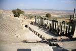 Dougga view of the theater from the stands, Tunisia.