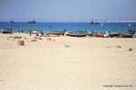 Hammamet, beach and fishing boats, Tunisia.