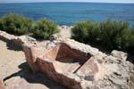 Kerkuane, remains of a shoe-tub for bathing by the sea, Tunisia.