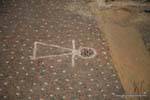 Kerkuane, representation of the sign of Tanit on the floor opus signinum, Tunisia.