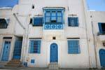 Tunisian blue moucharabiehs, Sidi Bou Said, Tunisia.