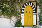 Sidi Bou Said, Yellow Door, Tunisia.