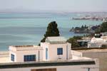 Sidi Bou Said, overlooking the Gulf of Tunis, Tunisia.
