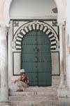 Tunis medina, mosque entry, Tunisia.