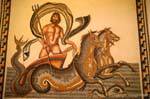 Mosaics reprséentant Poseidon Guellala Museum, Tunisia.