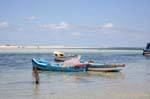 Djerba, boats and sea to the lagoon-like, Seguia, Tunisia.