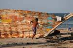 Running on the beach of Seguia, Djerba, Tunisia.