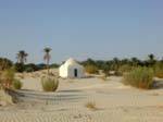 Marabout between desert and palm grove, Douz, Tunisia.