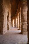 Amphitheatre of El Jem, vaulted circular gallery, Tunisia.