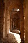 El Jem, walking in corridors, Tunisia.