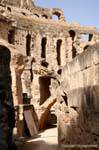 Amphitheatre of El Jem, around the arena, Tunisia.