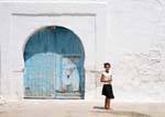Little girl at the door, Kairouan, Tunisia.