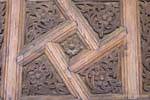 Detail of sculptures on a wooden door, Oqba Ibn Nafi Jamaa Mosque, Kairouan, Tunisia.