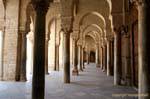 Horseshoe arch and slender columns, Great Mosque, Kairouan, Tunisia.