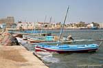 Floukas alignment in the old port, El Attaya, Kerkennah, Tunisia.