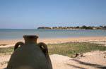 Pottery on the beach Cercina, Sidi Frej, Kerkennah, Tunisia.