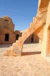 Steps of a staircase between the court and the first floor, Ksar Ouled Soltane, Tunisia.