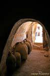 Jars inside a cell, Ksar Ouled Soltane, Tunisia.