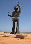 The iron man, sculpture, Mahares, Tunisia.