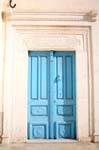 Door to inscriptions Mahdia, Tunisia.