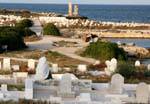 Woman praying on a tomb, Mahdia Cap Africa, Tunisia.