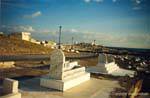 Tombs and lighthouse, Mahdia Cap Africa, Tunisia.